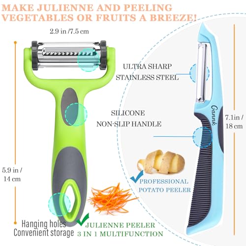 Potato Apple Vegetable Peelers for Kitchen (2 Count)