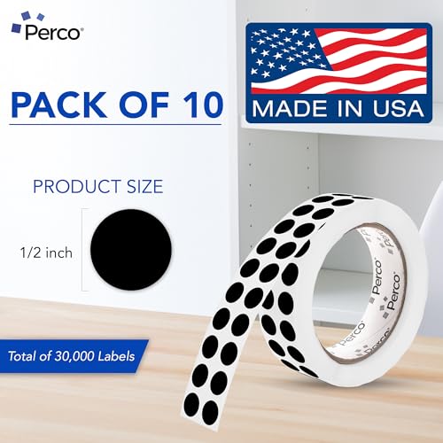 Black Perforated Round Circle Dot Sticker 1 (Black / 0.5 Inch)