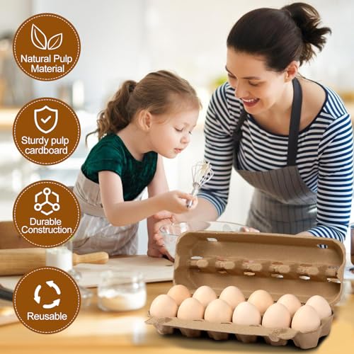 25 Pack Empty Egg Cartons 12 Count (2x6 Style - 25Pack)