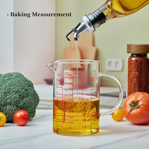 Ackers Mirror Scale Glass Measuring Cup (16OZ Mirror Graduated)