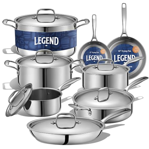 5 Ply Stainless Steel Cookware Set (14-Piece Set)