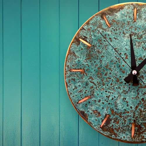 Handmade Copper Wall Clock Artisan Touch in Every Piece (Pure Copper / 17.7)