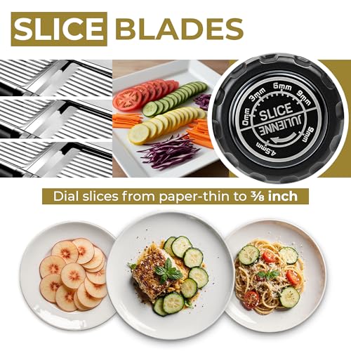 Gramercy Mandoline Food Slicer With 12 Slice Settings (Black)