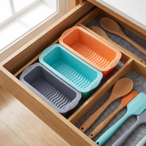 3PCS Silicone Bread Loaf Pan (3 Count)