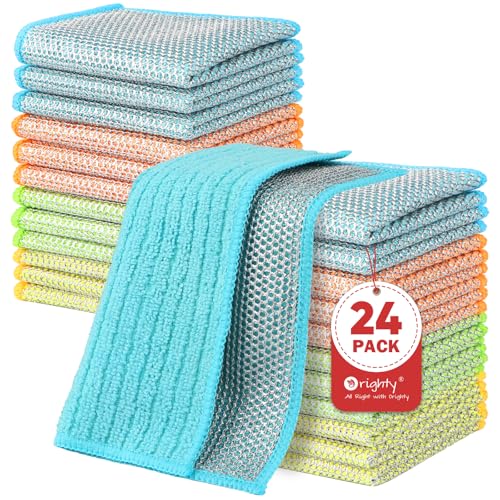 Dish Cloths 24 Pack Double (Multicolor)