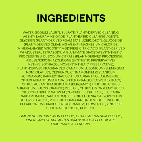 Dish Soap Fresh Lime & Ginger Scent 1 count Dishwashing Soap Dish Detergent Liquid Soap 19 oz (19 Fl Oz)