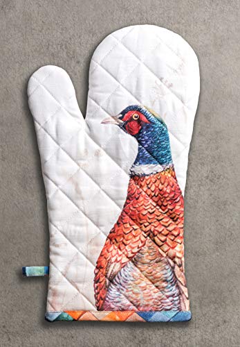 Maison d'Hermine Oven Gloves 100% Cotton Oven Mitt (084 - Faisan D'automne / 7.5" x 13" (Oven Mitt))