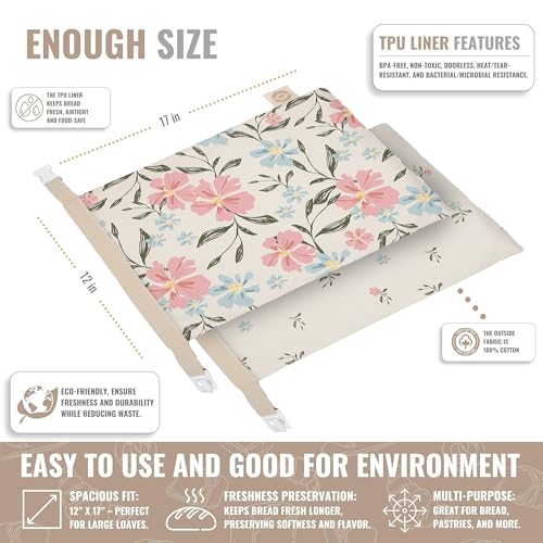 Reusable Bread Bag Set for Home Bakers (Hibiscus)