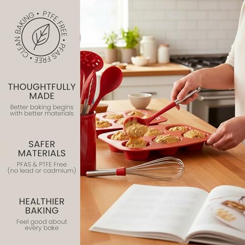 8 Piece Stackable Bakeware Set (Cabernet)