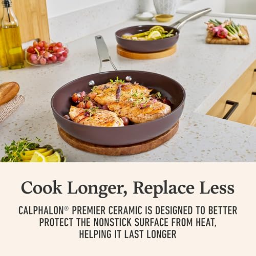 Premier Ceramic Nonstick 8 Piece Cookware Set (8-Piece Set / Fond)