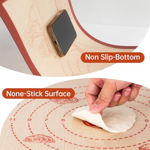 Silicone Macaron Baking Mat with 10 Easy Recipes