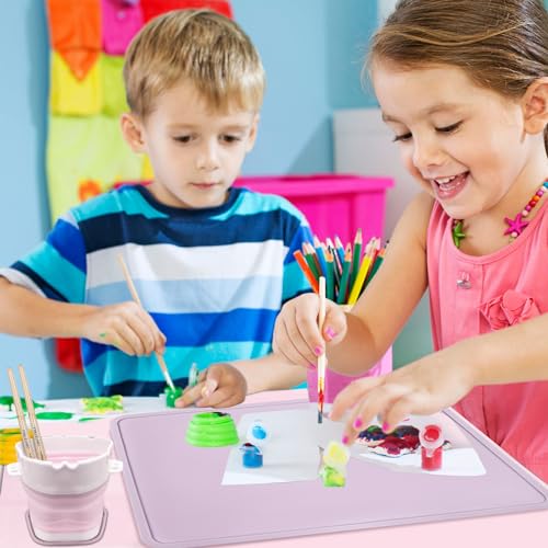 Silicone Placemats with Raised Edges for Kids