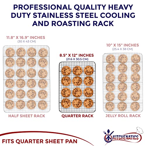 Quarter Sheet Cooling Rack Stainless Steel Oven Safe Set 2 (2 Count)