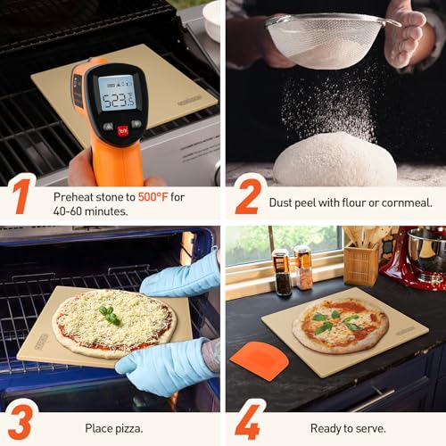 Pizza Stone for Oven and Grill 13 Inch