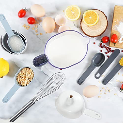 19 Pc Magnetic Measuring Cups and Spoons Set