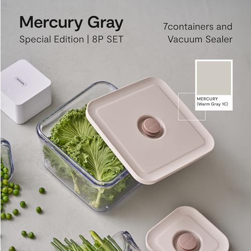 Premium Airtight Food Storage Container. Special Edition Mercury Color 8P (OT-176SE 8P/SET)