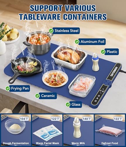 Warming Mat for Food (Blue / 24x15 Inch)