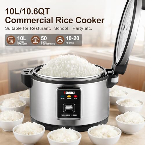 Commercial Rice Cooker (10.6 QT Capacity)