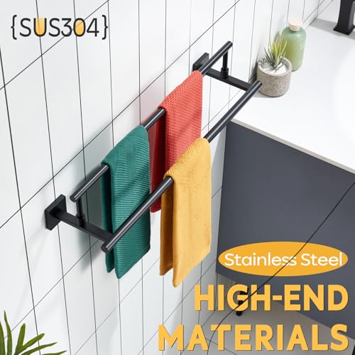 Bathroom Towel Bars 24 (Matte Black / 24-Inch)