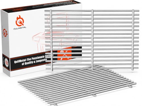 SUS304 Grill Grates for Weber Spirit 310&GS Spirit II 300 Series (17.4" x 11.7" SUS304 2 Pack)