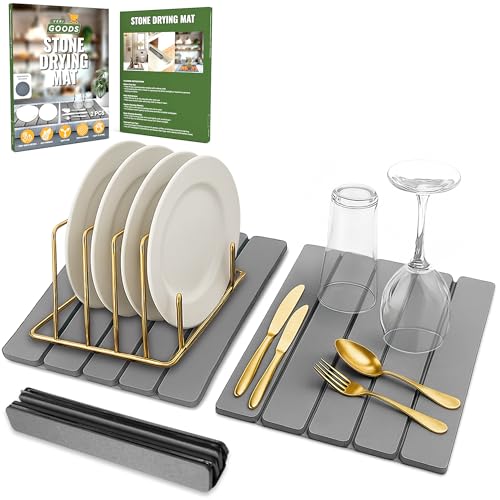 Large Foldable Stone Dish Drying Mat