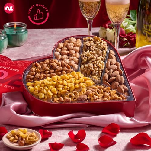 Heart Shaped Mixed Nuts Gift Basket