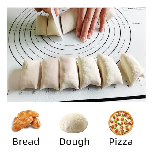 Dough Mat Silicone Baking Mats for Rolling Pastry (Black / 24"L x 16"W)