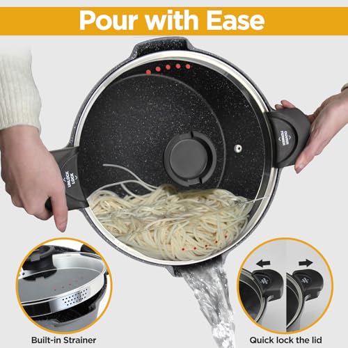 5QT Pasta Pot with Strainer Lid (5 Quarts)