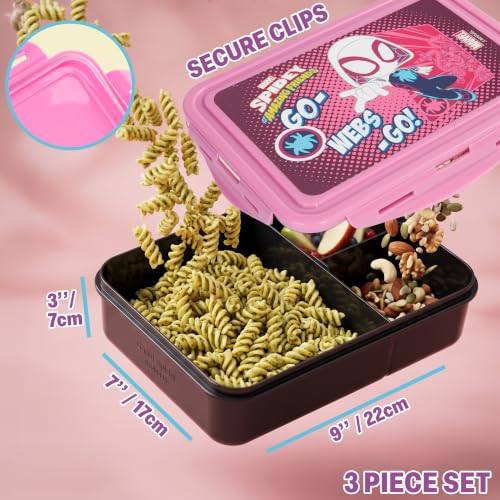 Ghost Spider Girls Lunch Box 3Pc Set (Multi Ghost Spider)