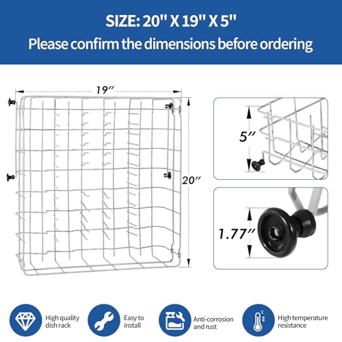 5304535380 Replacement Upper Dishwasher Rack for Frigidaire Kenmore Crosley (5304535380)