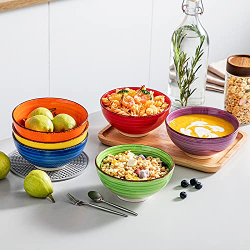 Bonita Cereal Bowls Set of 6 (Warm Color / 27 Oz)