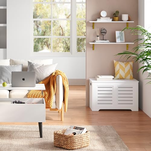 Long Wall Shelves (White and Gold / 31.5 Inch)