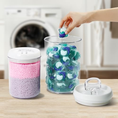 Flip Tite Storage Container with Lid 6" ROUND Airtight Ring Lock Top (White / 6")