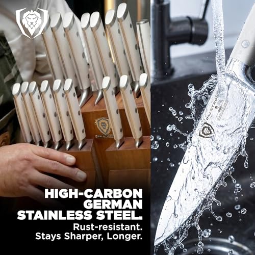 18 Pc Colossal Knife Block Set (18-Pc / Glacial White)
