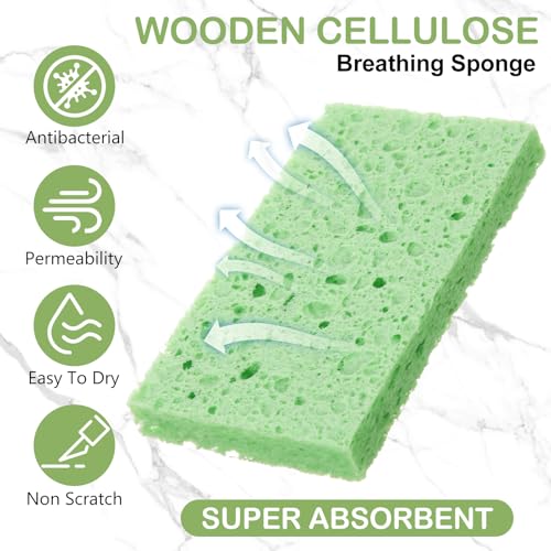 48 Pcs Sponges Bulk Sponges Kitchen Compressed Sponge (Green)
