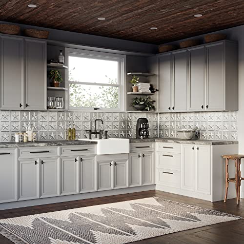 Tin Backsplash [5 (Pattern #36 Americana Star / Brushed Satin Nickel)