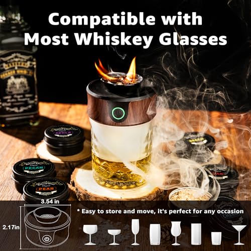 Electric Whiskey Smoker Kit with Torch (Premium Whisky Smoker Kit (Best Gift Choice))