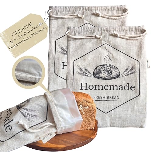 2 Pack XL Bread Bags for Homemade Bread (2 Count)
