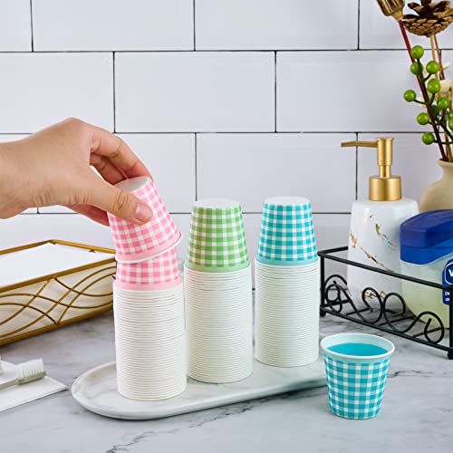 3 oz Paper Cups (720-Green&Blue&Pink)