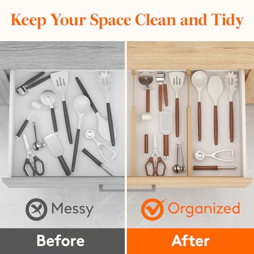 2.4" Kitchen Drawer Dividers (2.4"H, 13-16.5"L)