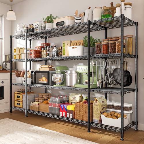 78.4''W Storage Shelves (Black-78.4" W x 11.8''D x 59''H)