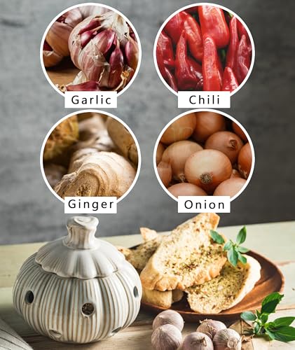 Ceramic Garlic Keeper for Counter