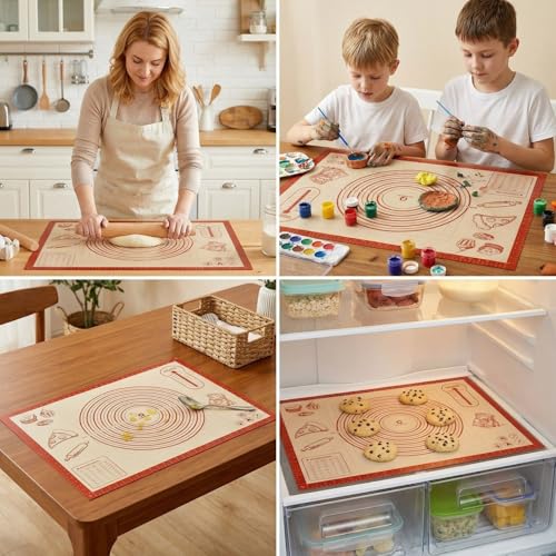 Silicone Baking Pastry Dough Mat (28"L x 20"W)