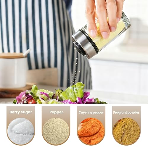 Oil and Vinegar Dispenser Set of 6 Bottles with 360° Rotating Holder