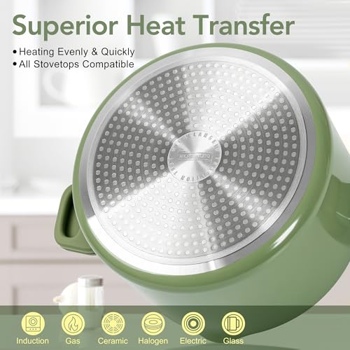6 Qt Ceramic Nonstick Pasta Pot with Strainer Lid