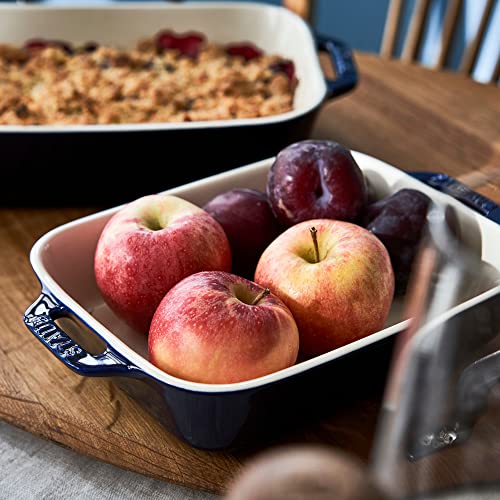 3 Pc Ceramic Baking Dish Set (3-pc / Dark Blue)