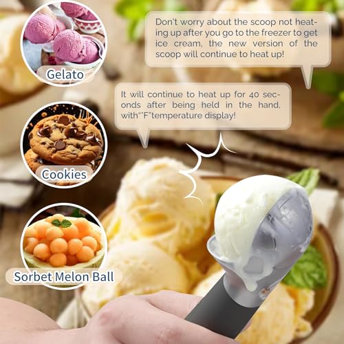 Heated Ice Cream Scoop Rechargeable (Black / 2 oz)