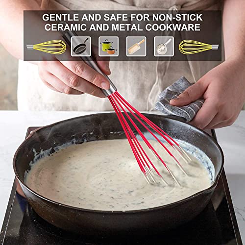 4 Pieces Silicone Whisks Set (Multicolor)