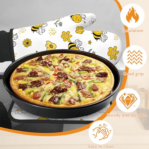 Cute Bee Oven Mitts and Pot Holders (4 Count)