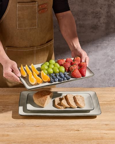 Serving Platters Set of 3 Sizes (Light Khaki)